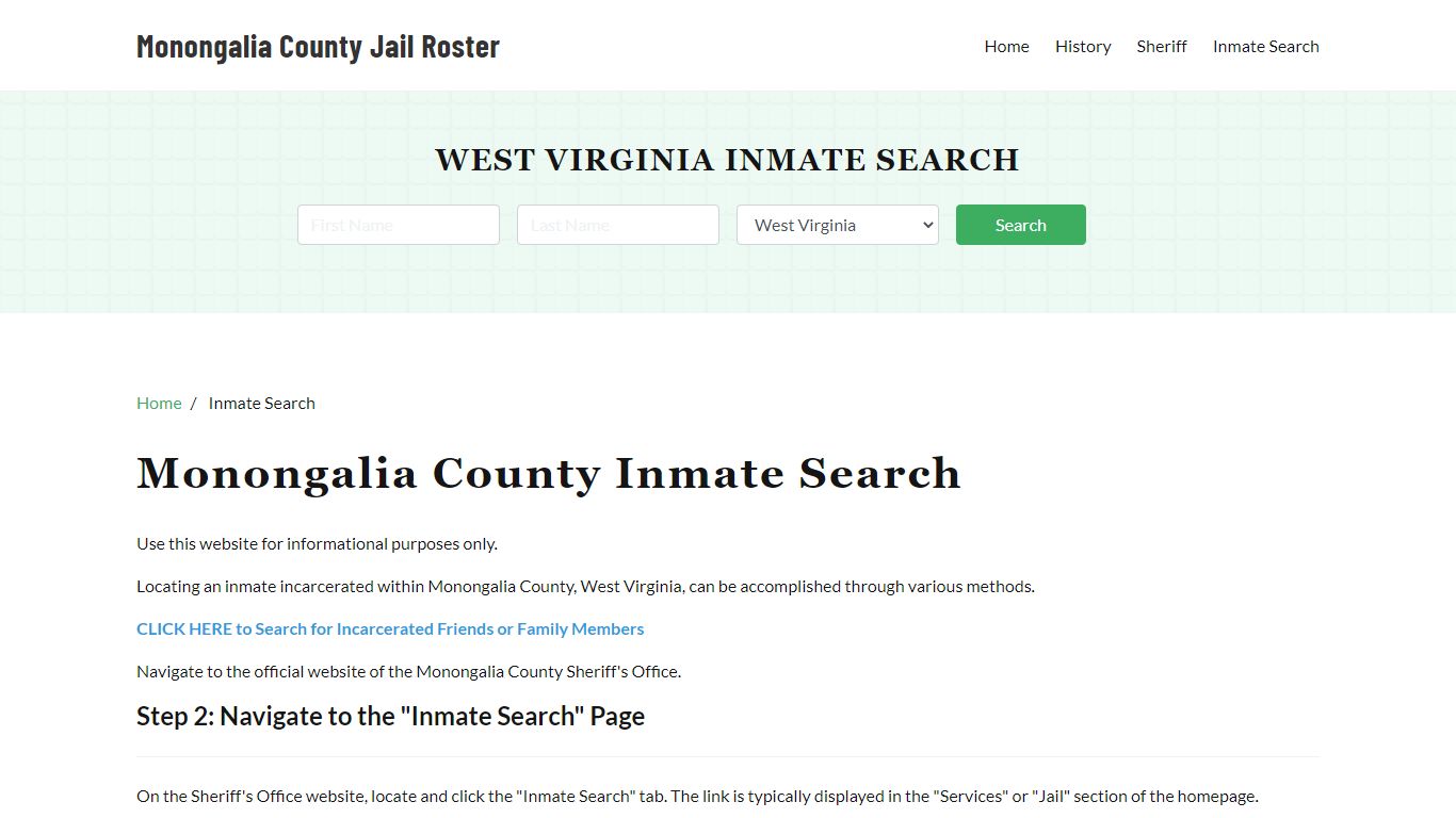 Monongalia County, WV Detainee Lookup